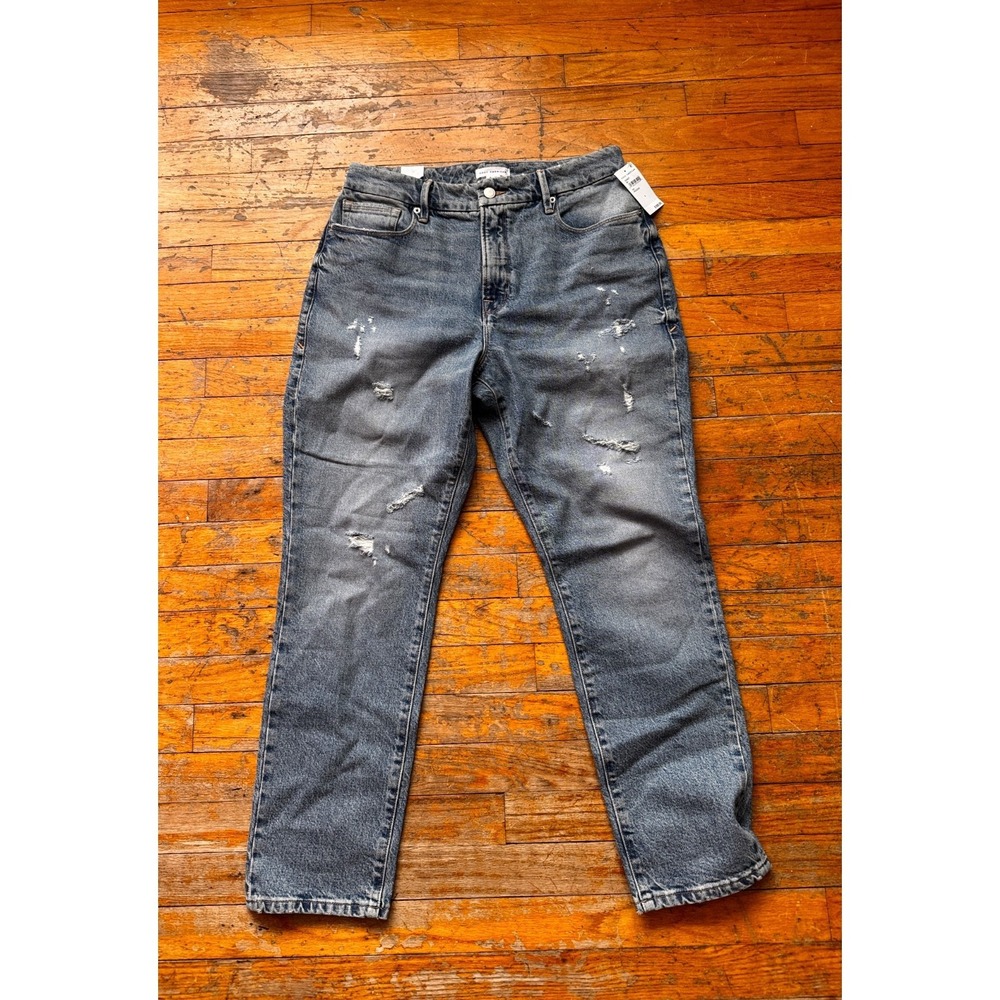 NWT Good American - Good Classic‎ Distressed Jeans Size 8/29